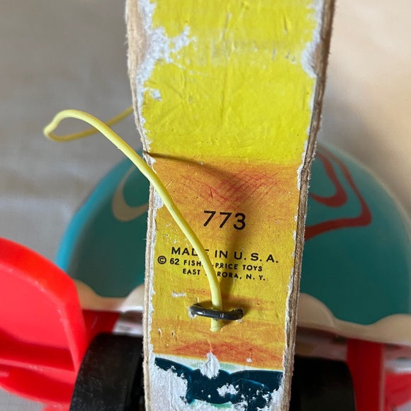 Vintage Fisher Price Tip Toe Turtle #773 Pull Toy - Picture 4 of 8